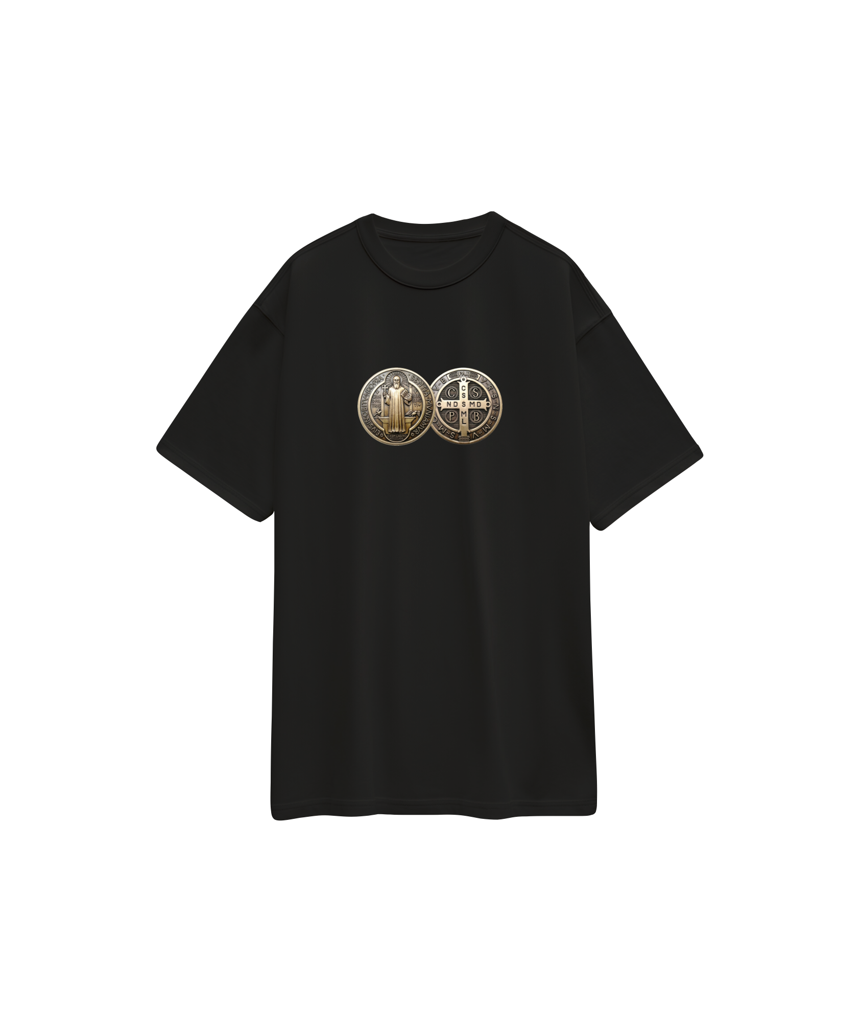 Camiseta Oversized Infantil "Medalha São Bento "