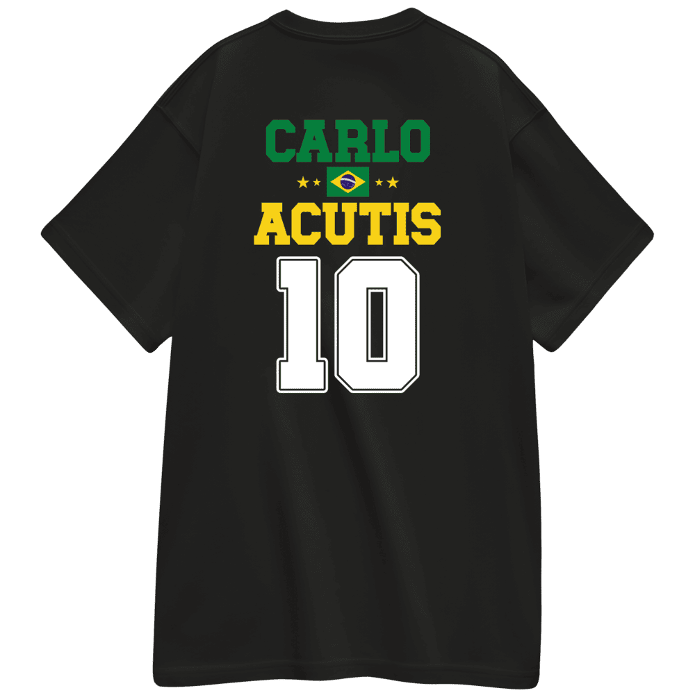 Camiseta Oversized " Carlo Acutis Brasil "