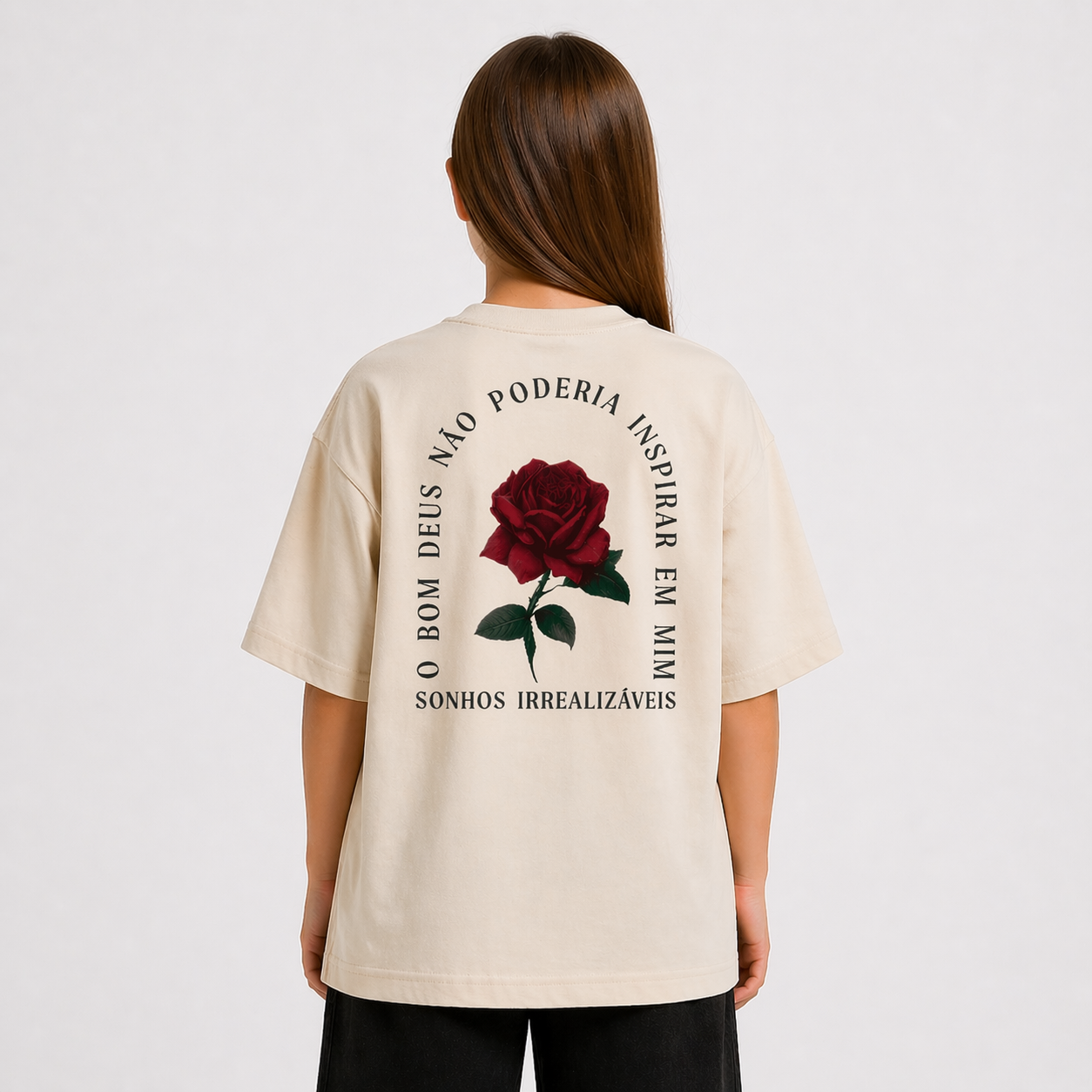 Camiseta Oversized Infantil " Teresa de Lisieux "