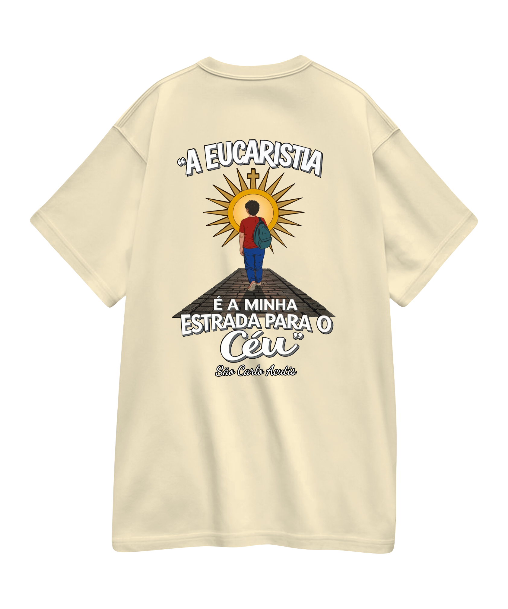 Camiseta Oversized " Eucaristia Carlo Acutis "