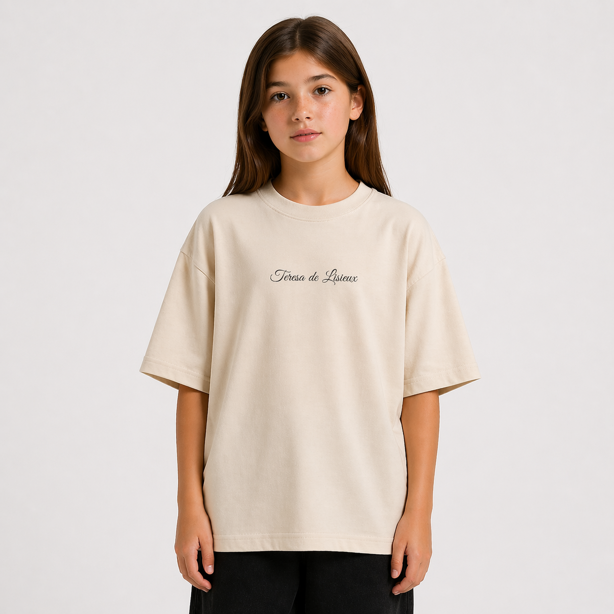 Camiseta Oversized Infantil " Teresa de Lisieux "