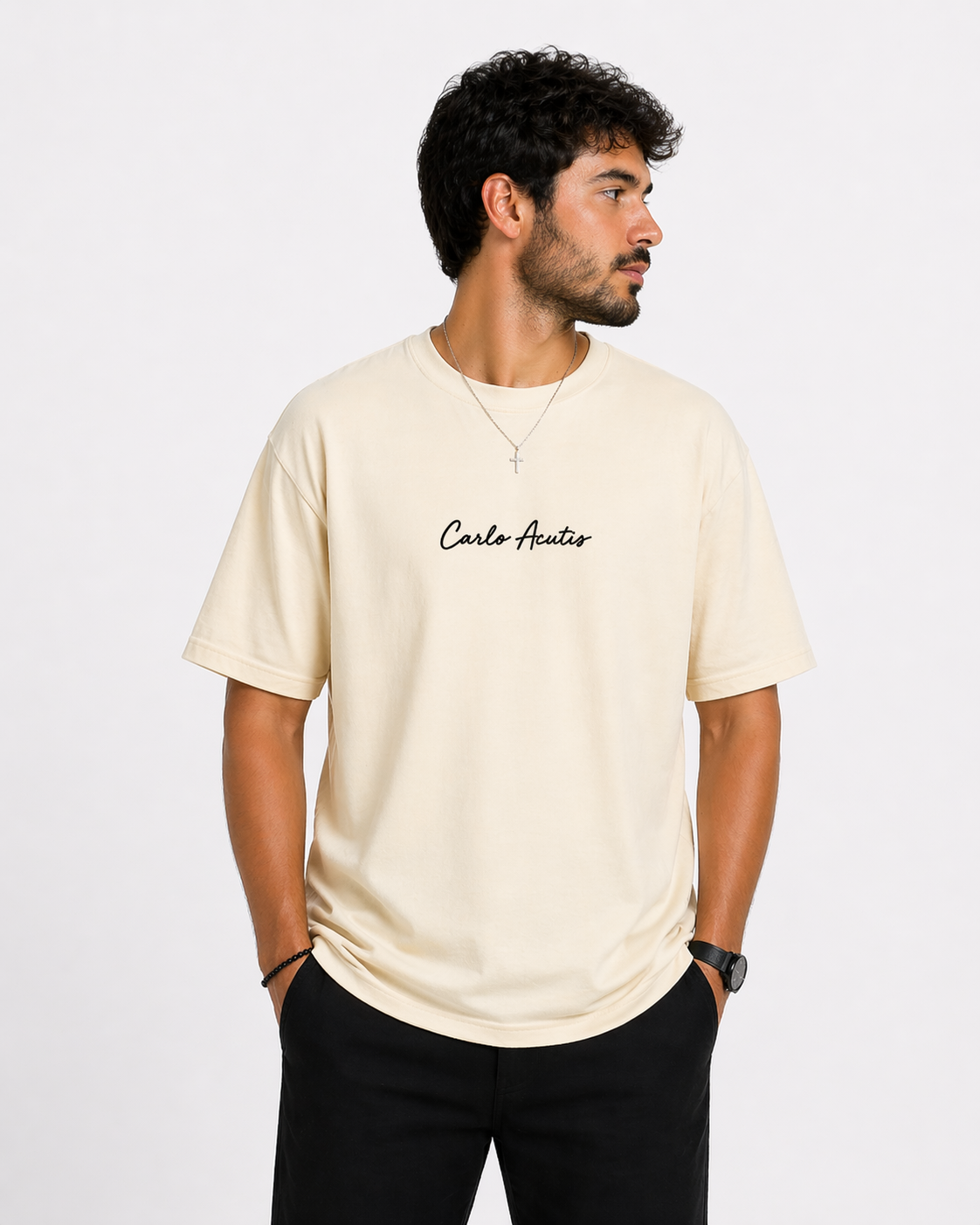 Camiseta Oversized " Eucaristia Carlo Acutis "