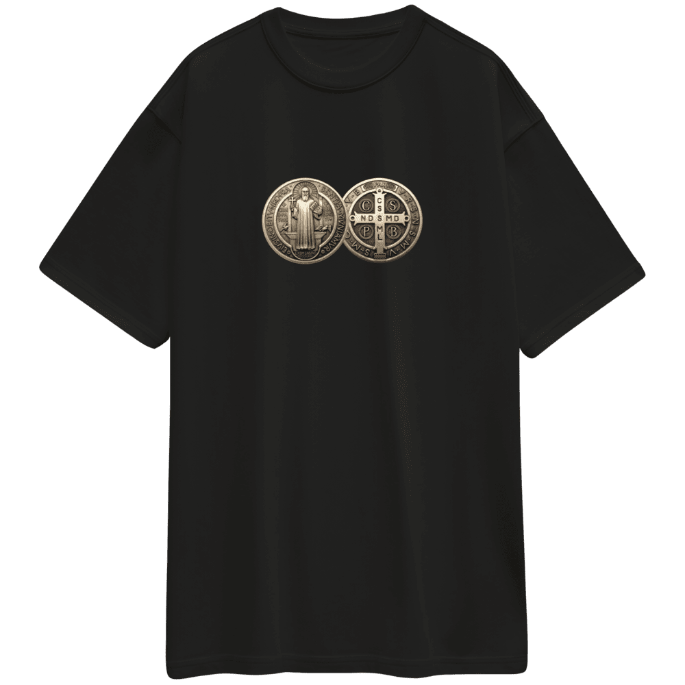 Camiseta Oversized "Medalha São Bento "