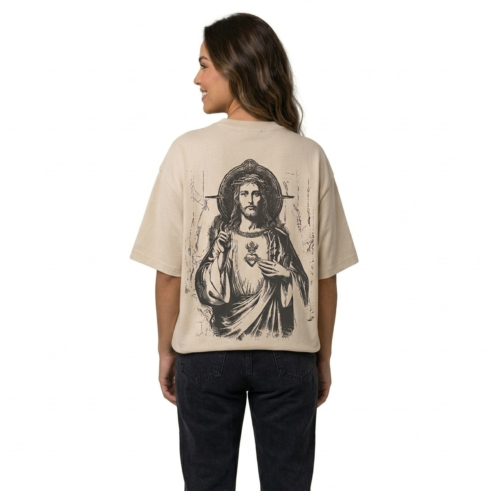 Camiseta Oversized " Sagrado Coração "